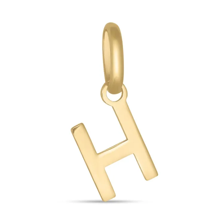 bokstav h hängen i 8 karat guld - My Letter