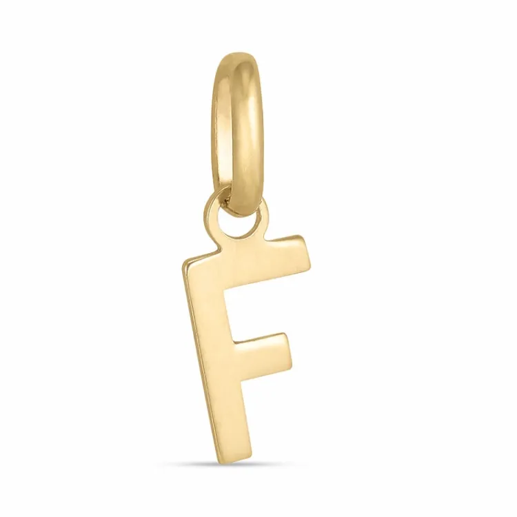 bokstav f hängen i 8 karat guld - My Letter