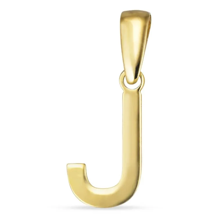 bokstav j hängen i 8 karat guld - My Letter