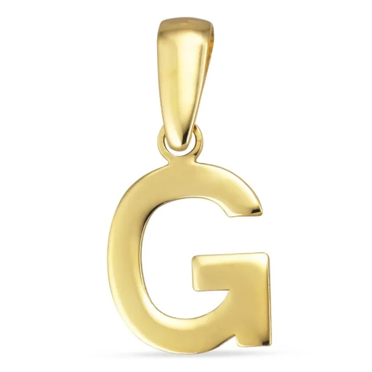 bokstav g hängen i 8 karat guld - My Letter