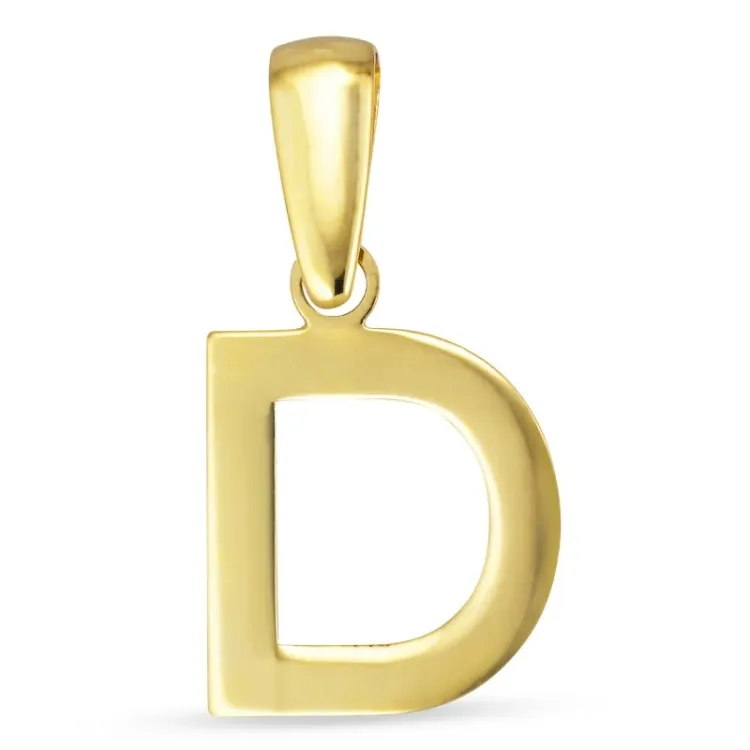 bokstav d hängen i 8 karat guld - My Letter