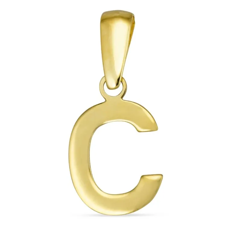 bokstav c hängen i 8 karat guld - My Letter