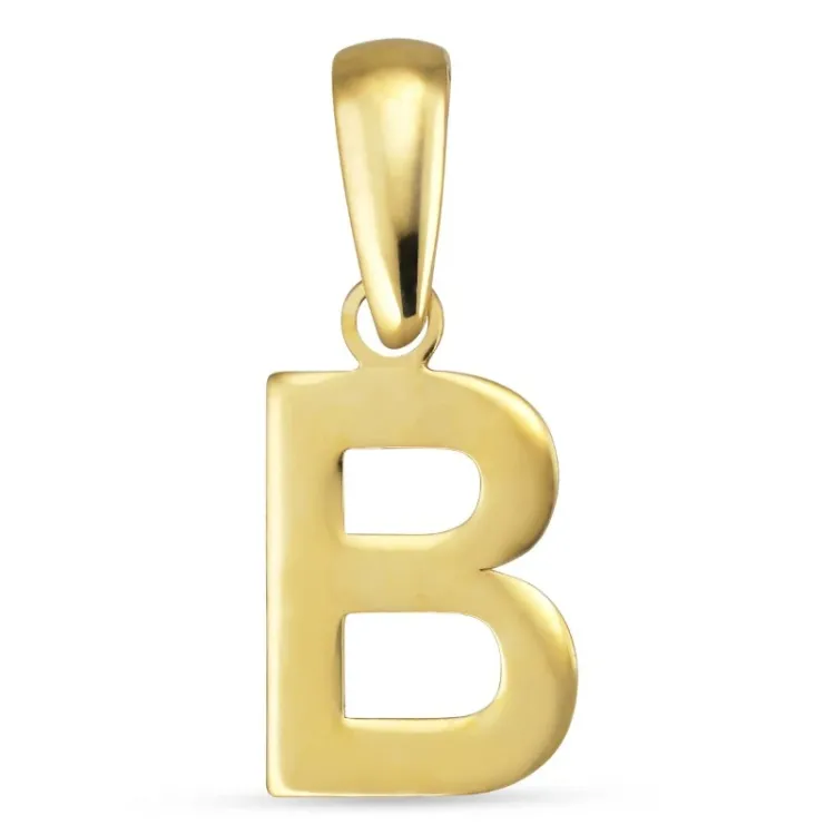 bokstav b hängen i 8 karat guld - My Letter