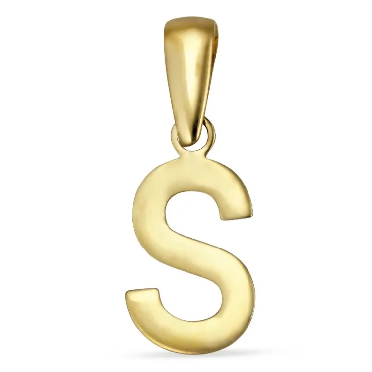 bokstav s hängen i 8 karat guld - My Letter