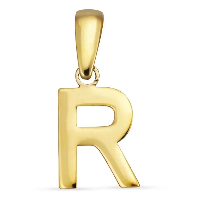 bokstav r hängen i 8 karat guld - My Letter
