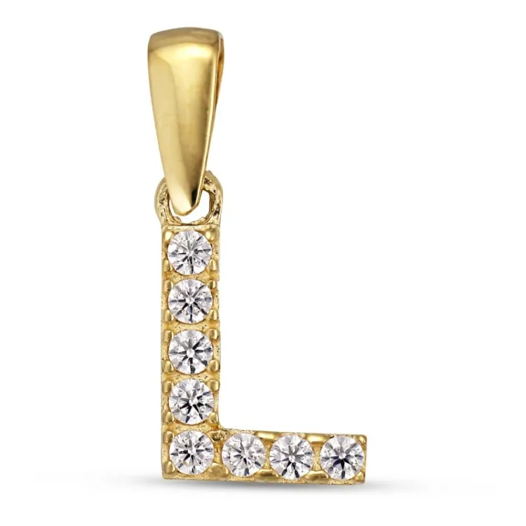 bokstav l hängen i 8 karat guld - My Letter
