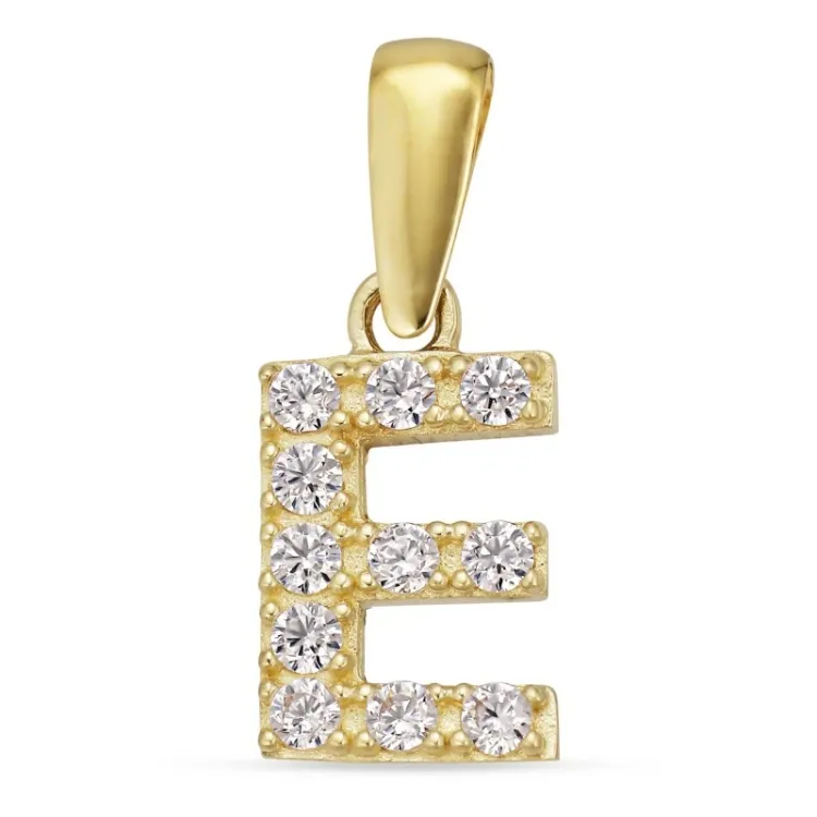 bokstav e hängen i 8 karat guld - My Letter