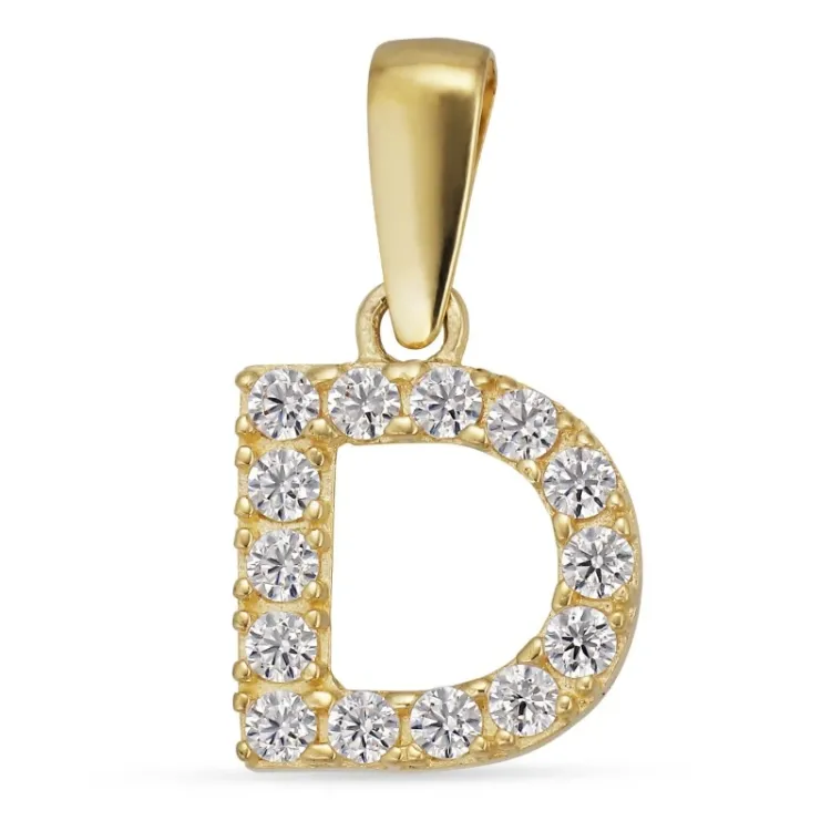 bokstav d hängen i 8 karat guld - My Letter