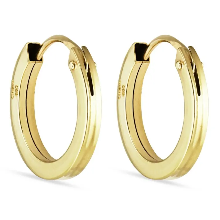 11 mm creol i 8 karat guld - Gold Collection