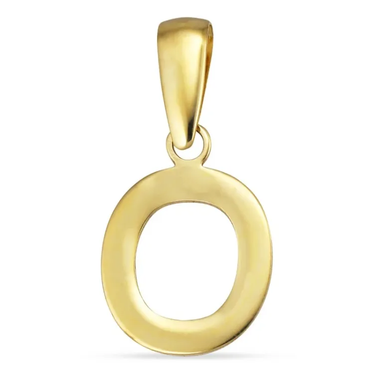 bokstav o hängen i 8 karat guld - My Letter