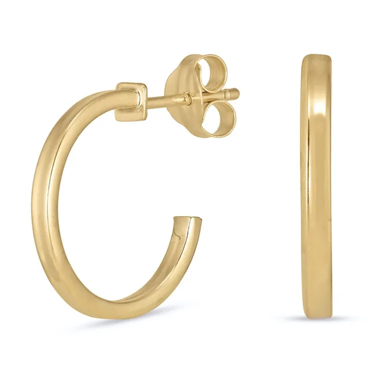 14 mm halvcreol i 8 karat guld - Gold Collection