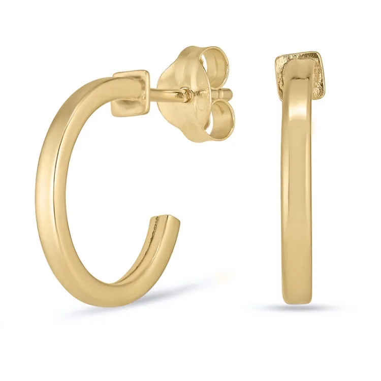 12 mm halvcreol i 8 karat guld - Gold Collection