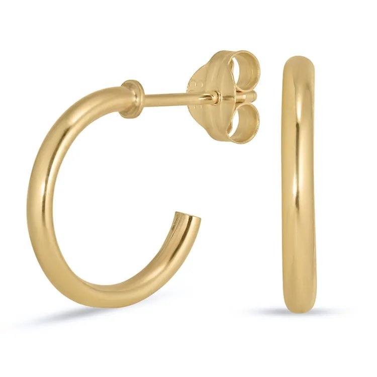 12,5 mm halvcreol i 8 karat guld - Gold Collection