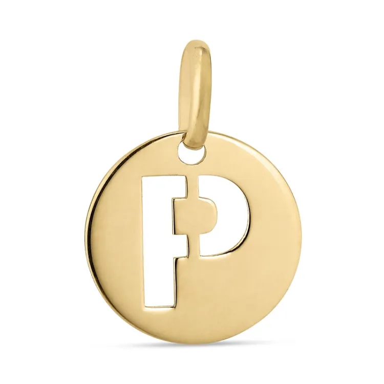 bokstav p hängen i 8 karat guld - My Letter