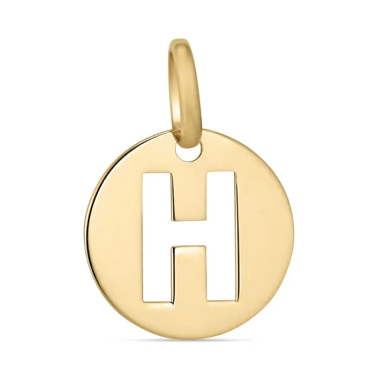 bokstav h hängen i 8 karat guld - My Letter