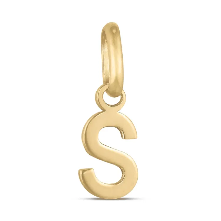 bokstav s hängen i 8 karat guld - My Letter