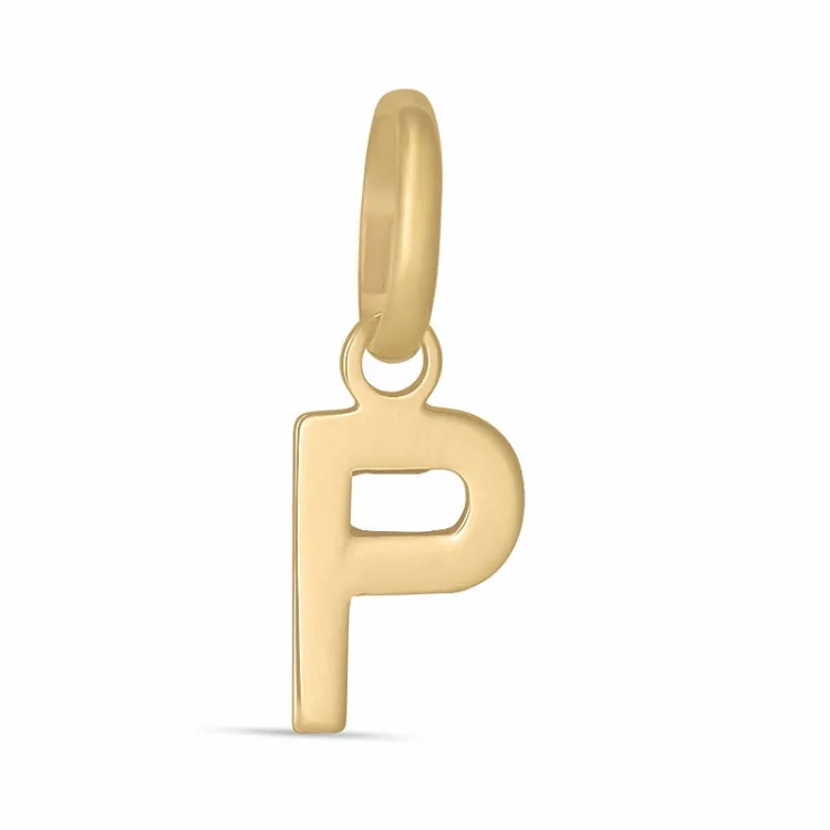 bokstav p hängen i 8 karat guld - My Letter