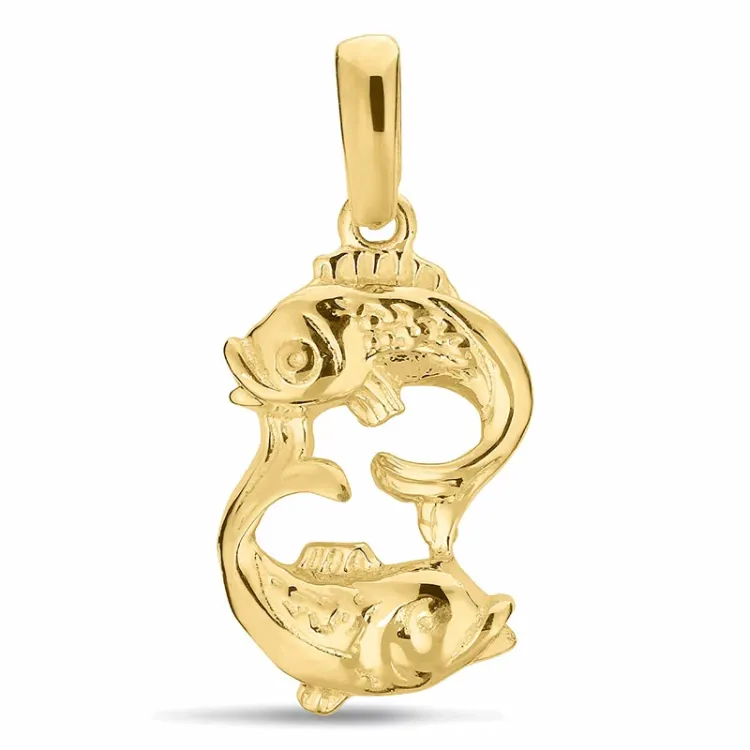 stjärnteck fisken hängen i 8 karat guld - Gold Collection
