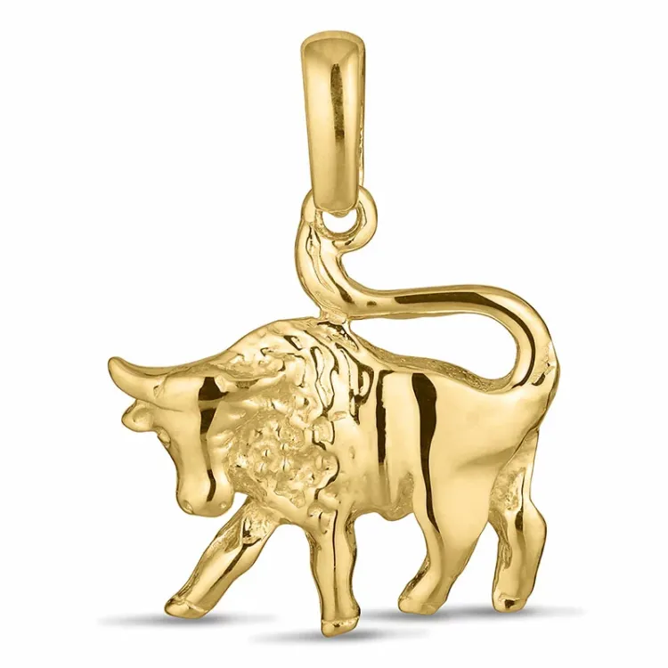 stjärnteck oxen hängen i 8 karat guld - Gold Collection