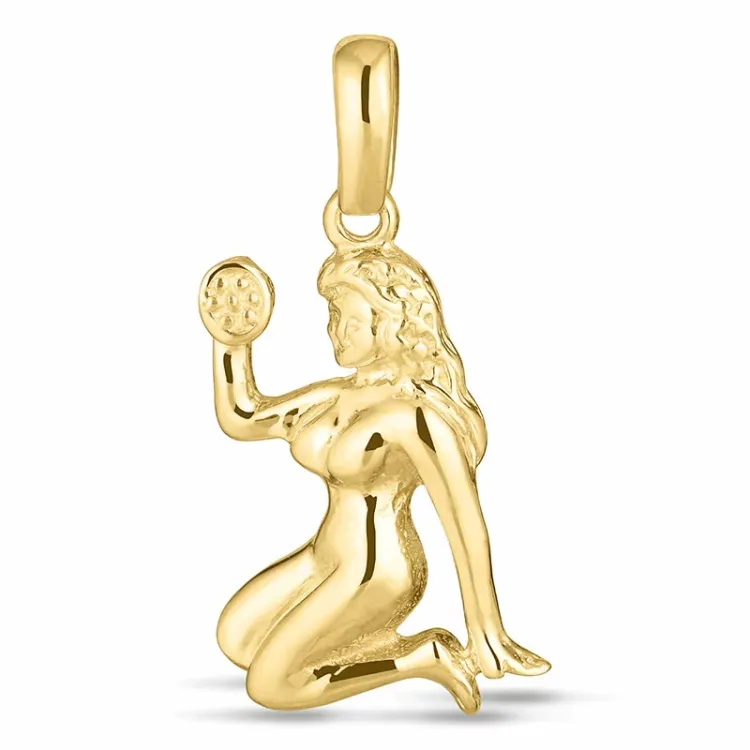 stjärnteck jungfrun hängen i 8 karat guld - Gold Collection
