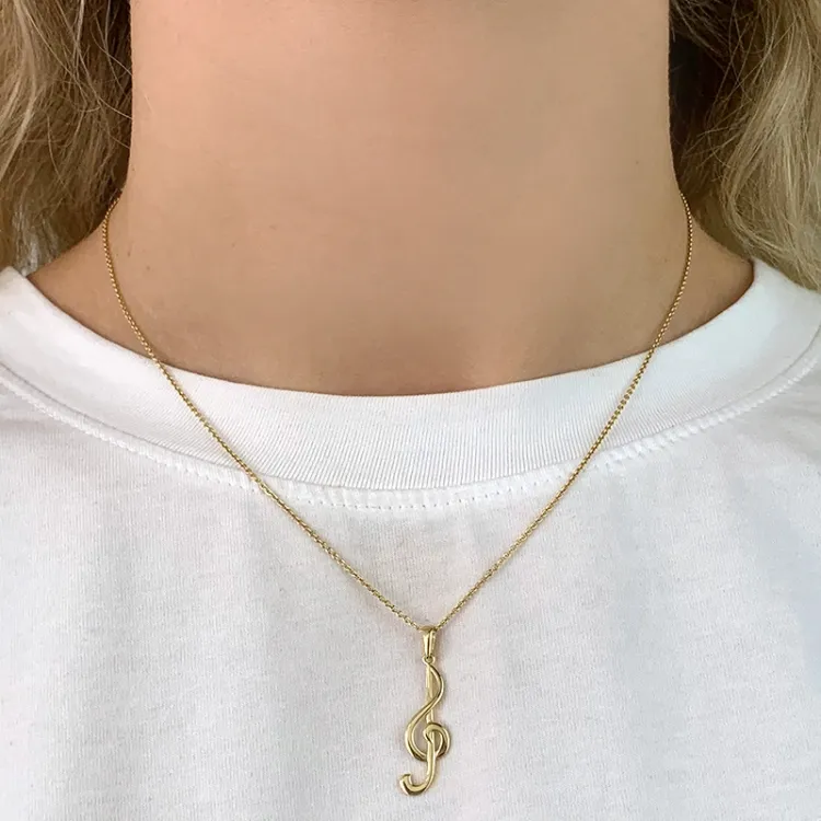 nod hängen i 8 karat guld - Gold Collection