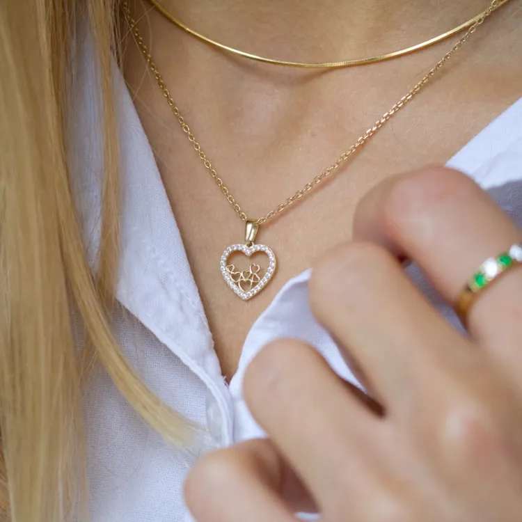 hjärta hängen i 8 karat guld - Gold Collection