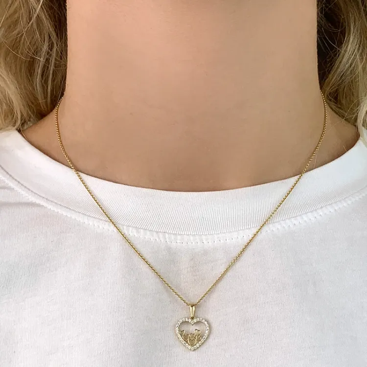 hjärta hängen i 8 karat guld - Gold Collection