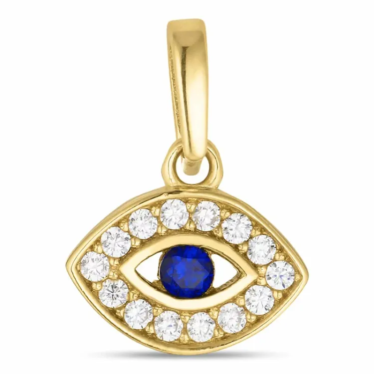 ögon zirkon hängen i 8 karat guld - Gold Collection