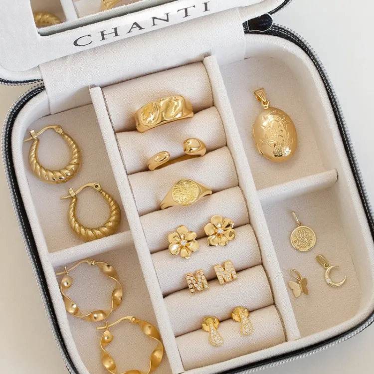 måne zirkon hängen i 8 karat guld - Gold Collection