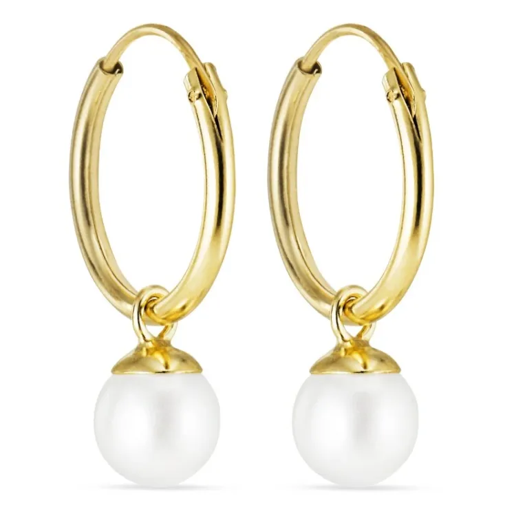12 mm creol i 9 karat guld - Gold Collection