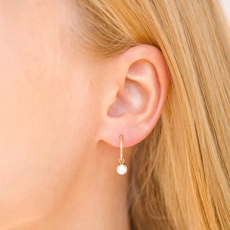 12 mm creol i 9 karat guld - Gold Collection