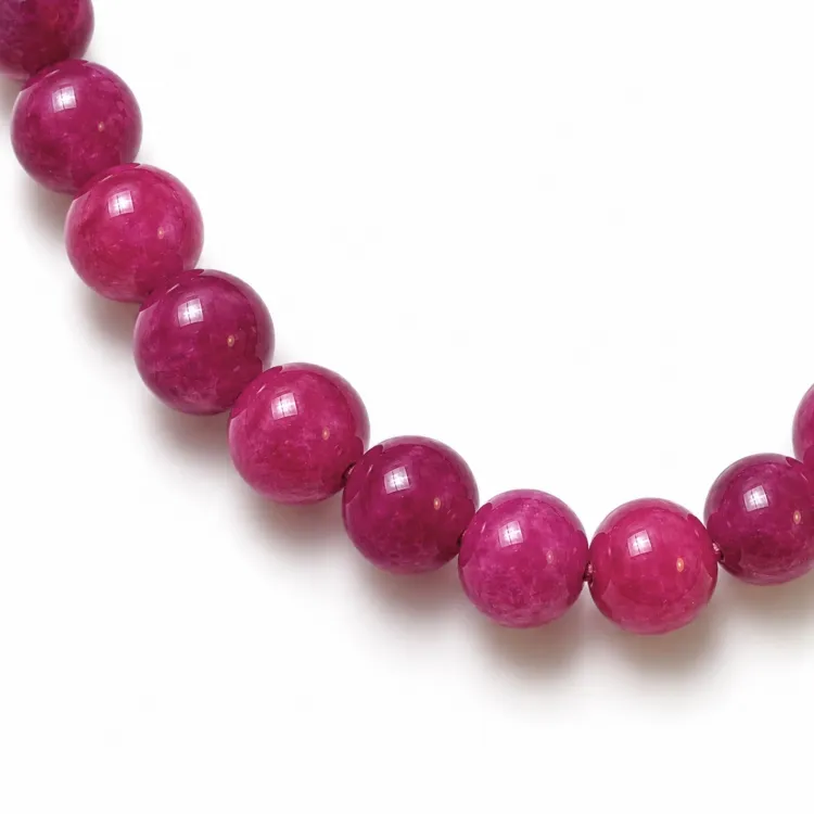 pink turmalin halsband i förgyllt stål - AURA
