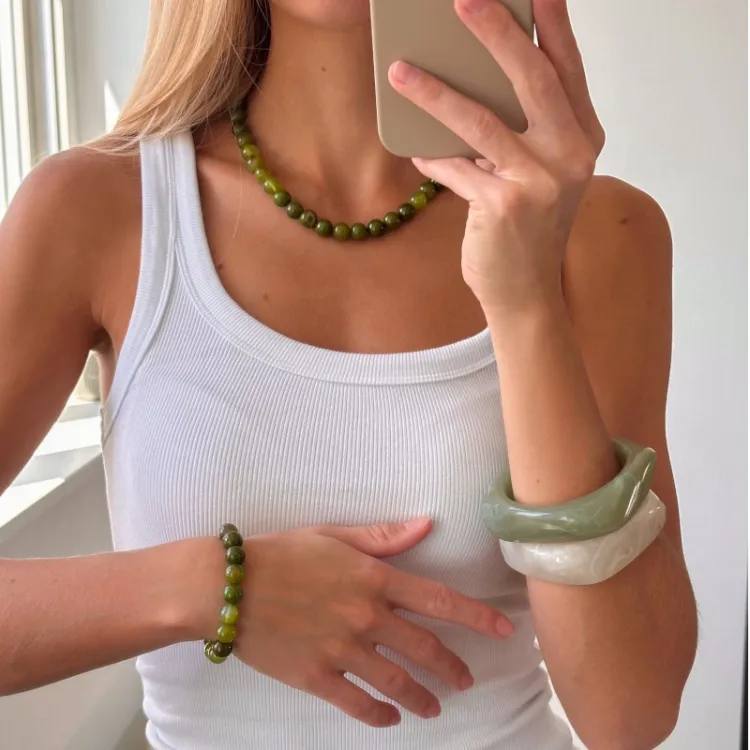 vit bangle i harts - AURA