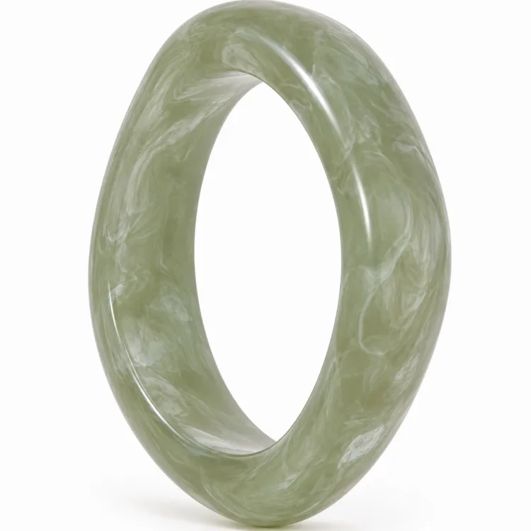 grön bangle i harts - AURA