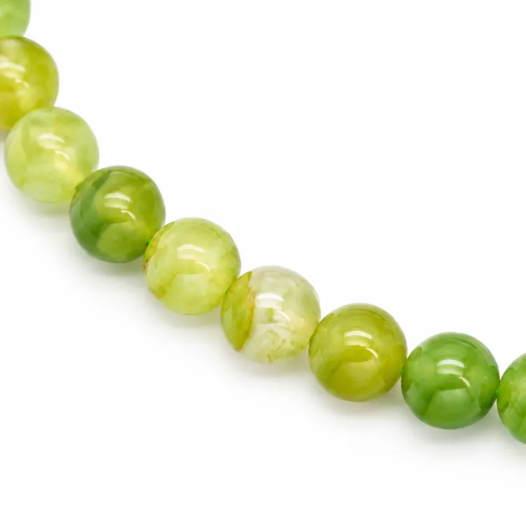 grön agat halsband i förgyllt stål - AURA