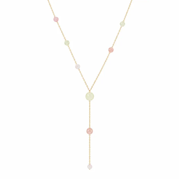 gul Y-halsband i förgyllt stål - AURA