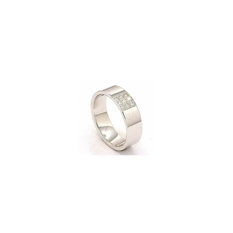 diamant vigselsring i 14  karat vitguld 0,149 ct