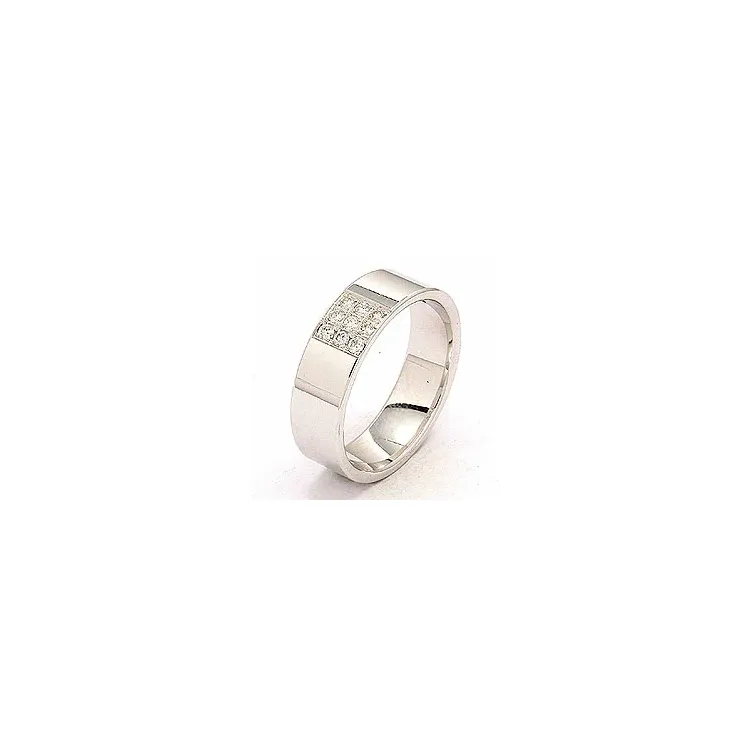 diamant vigselsring i 14  karat vitguld 0,149 ct