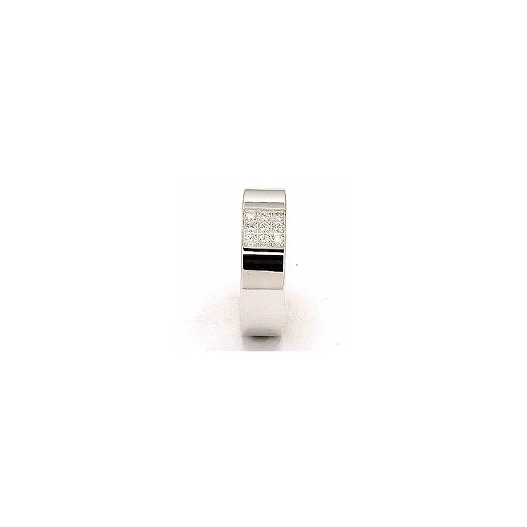diamant vigselsring i 14  karat vitguld 0,149 ct