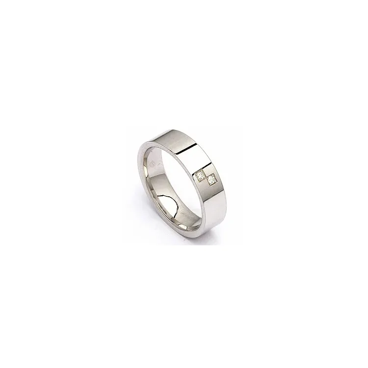 Vigselsring i silver 0,030 ct