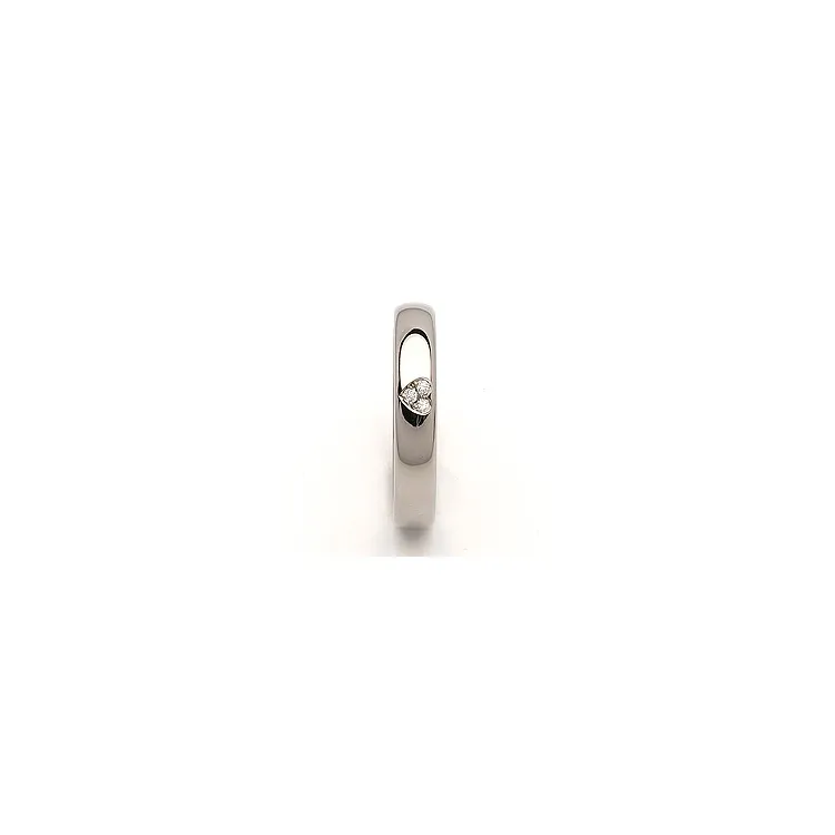 Vigselsring i titan 0,03 ct
