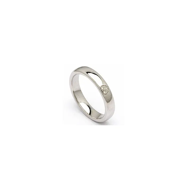 Vigselsring i silver 0,03 ct