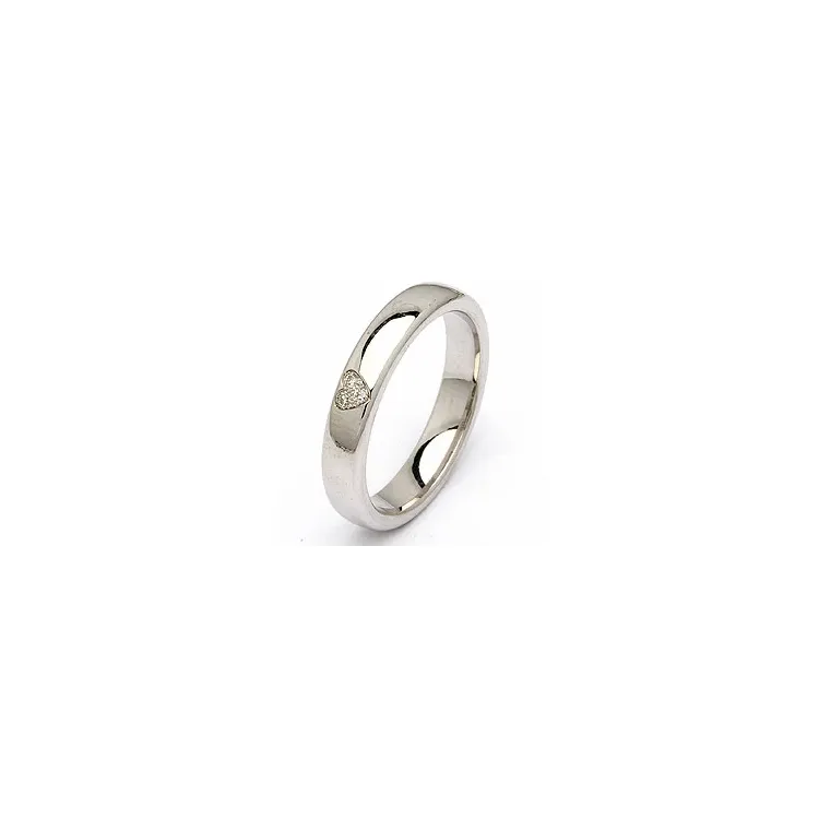 Vigselsring i silver 0,03 ct