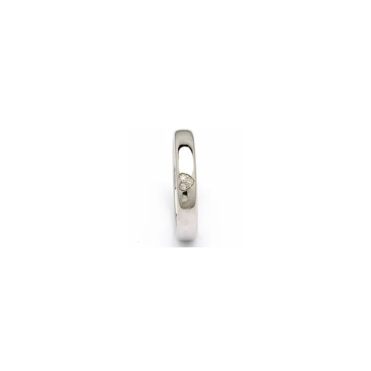 Vigselsring i silver 0,03 ct