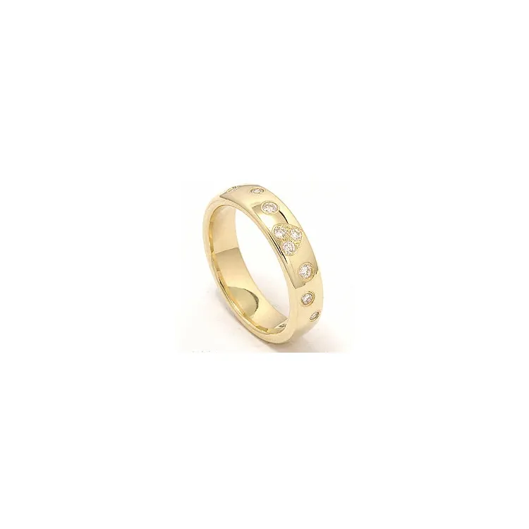 Vigselsring i 9 karat guld 0,225 ct