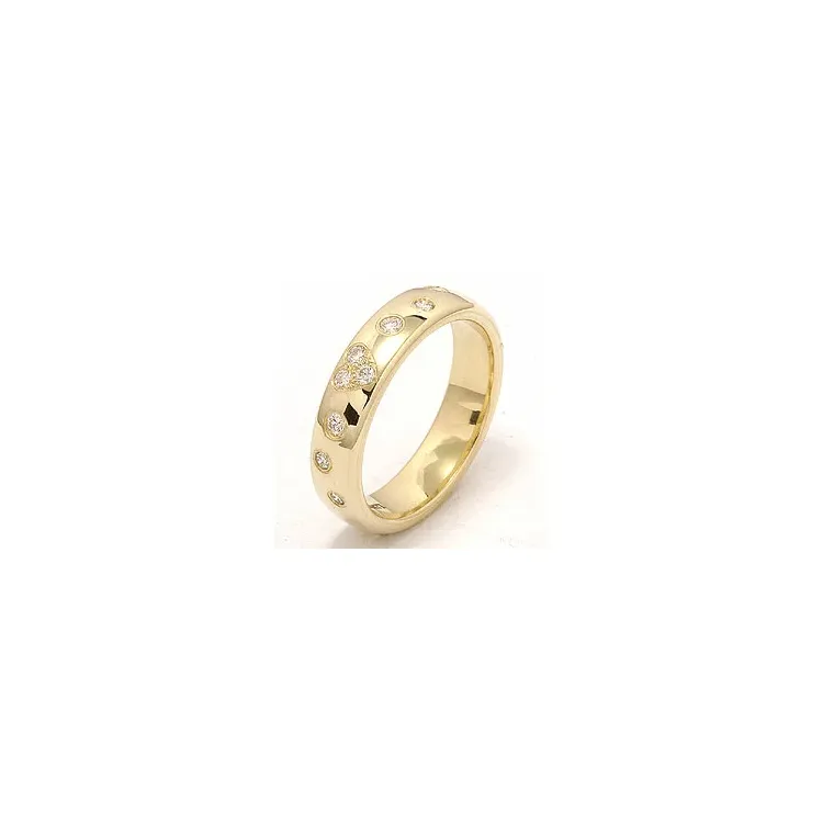 Vigselsring i 9 karat guld 0,225 ct