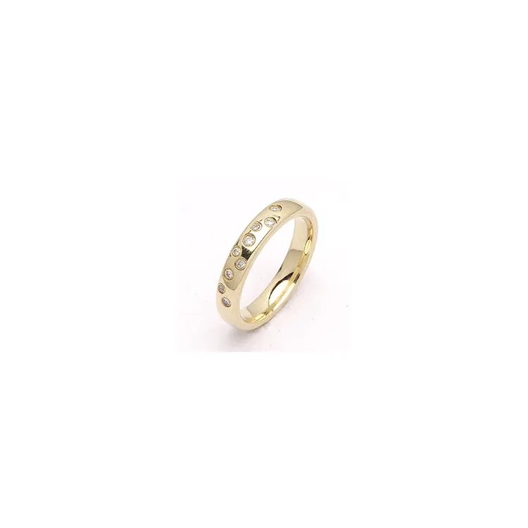 Stjärnskimmer vigselsring i 9 karat guld 0,126 ct
