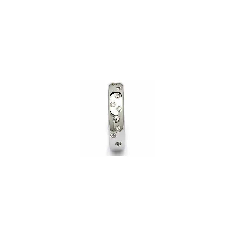 Vigselsring i stål 0,126 ct