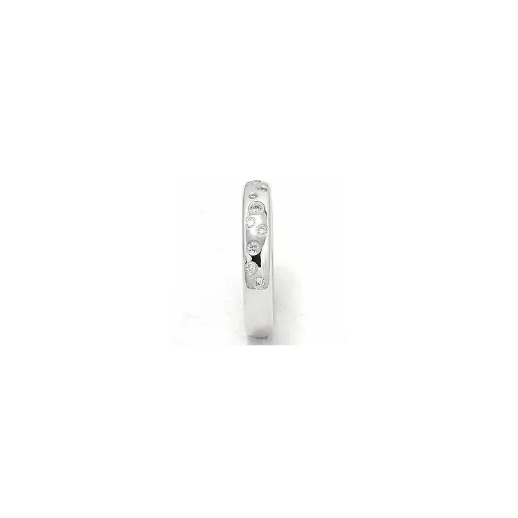 stjärnskimmer vigselsring i 14  karat vitguld 0,126 ct