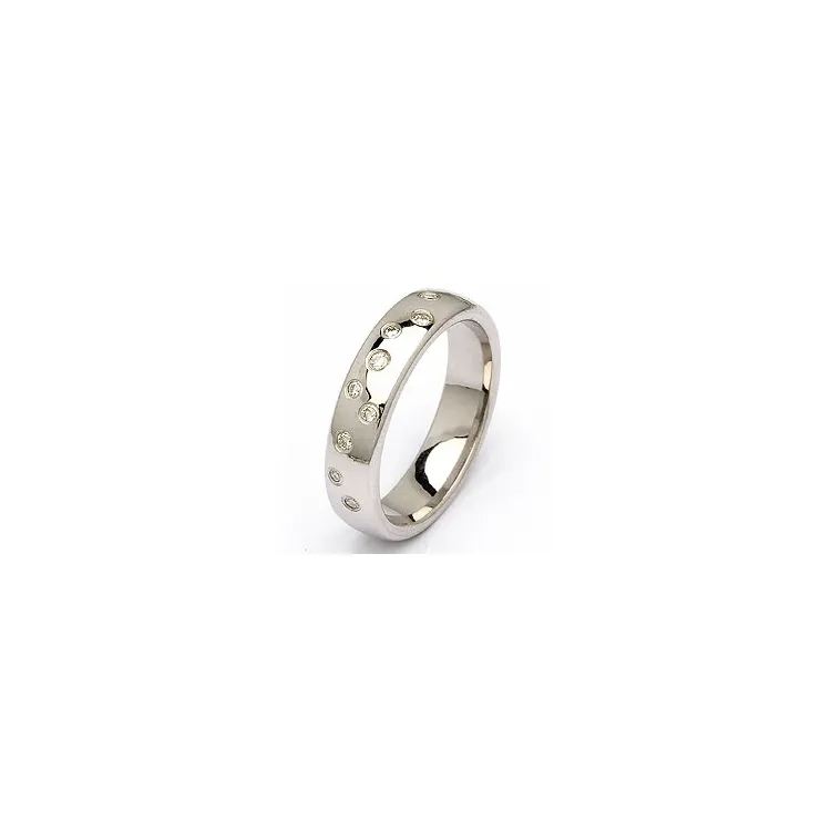 Vigselsring i silver 0,126 ct